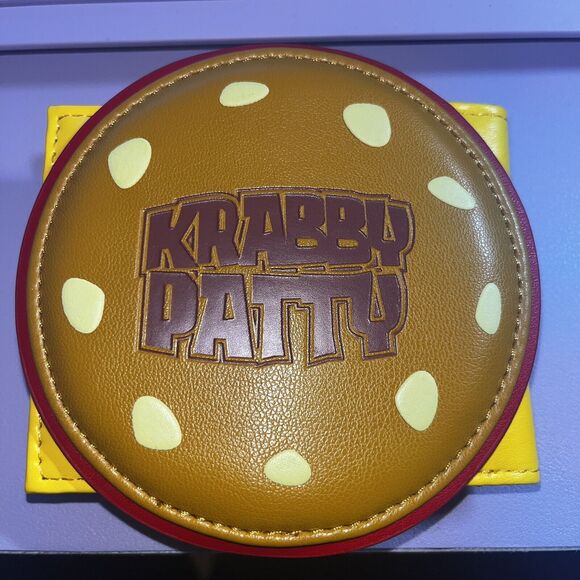 Unbranded Handbags - Spongebob Themed Unisex Krabby Patty Hamburger Vinyl Bifold Wallet